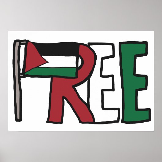 Vrij Palestina Poster (Voorkant)