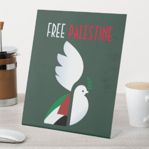 Vrij Palestina – Protest tegen Palestina Reclamebord Met Voetstuk