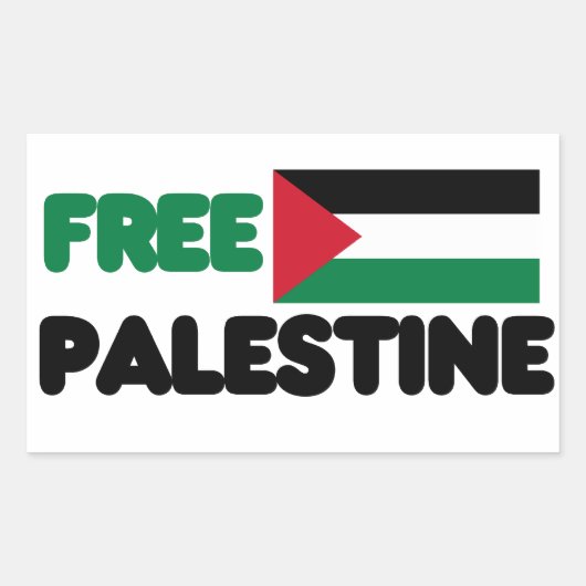 Vrij Palestina Rechthoekige Sticker (Voorkant)