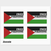 Vrij Palestina Rechthoekige Sticker (Vel)