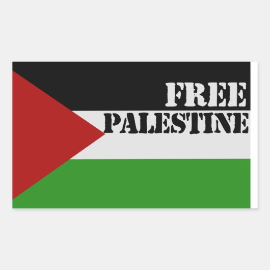 Vrij Palestina Rechthoekige Sticker (Voorkant)