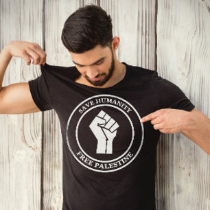 Vrij Palestina, red de mensheid, solidariteit T-shirt