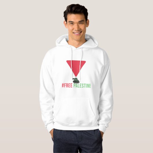 Vrij Palestina | Rode driehoek Hoodie (Voorkant volledig)