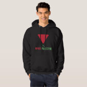 Vrij Palestina | Rode driehoek Hoodie (Voorkant volledig)