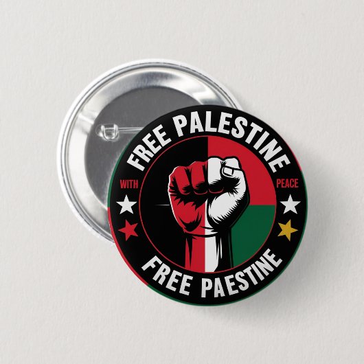 Vrij Palestina Ronde Button 5,7 Cm (Voorkant /achterkant)