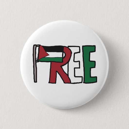 Vrij Palestina Ronde Button 5,7 Cm (Voorkant)