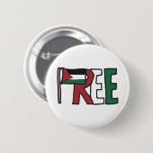 Vrij Palestina Ronde Button 5,7 Cm (Voorkant /achterkant)