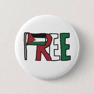 Vrij Palestina Ronde Button 5,7 Cm