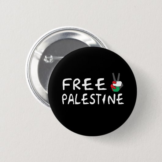 Vrij Palestina Ronde Button 5,7 Cm (Voorkant /achterkant)
