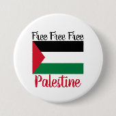 Vrij Palestina Ronde Button 7,6 Cm (Voorkant)