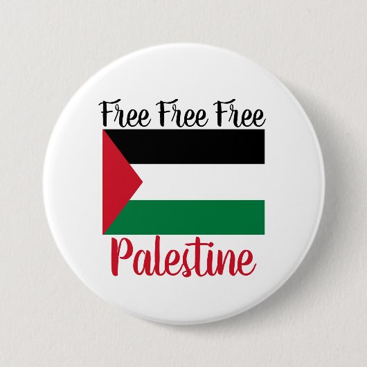 Vrij Palestina Ronde Button 7,6 Cm (Voorkant)