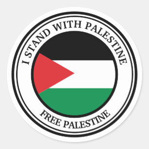 Vrij Palestina Ronde Sticker
