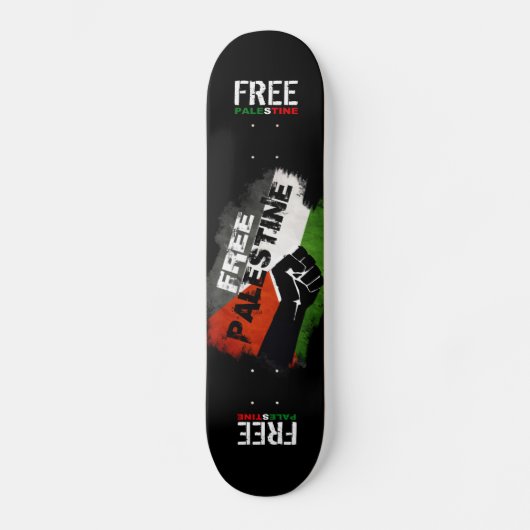 Vrij Palestina Skateboard (Voorkant)
