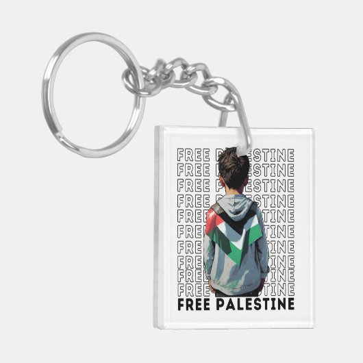 Vrij Palestina Sleutelhanger (Voorkant Links)