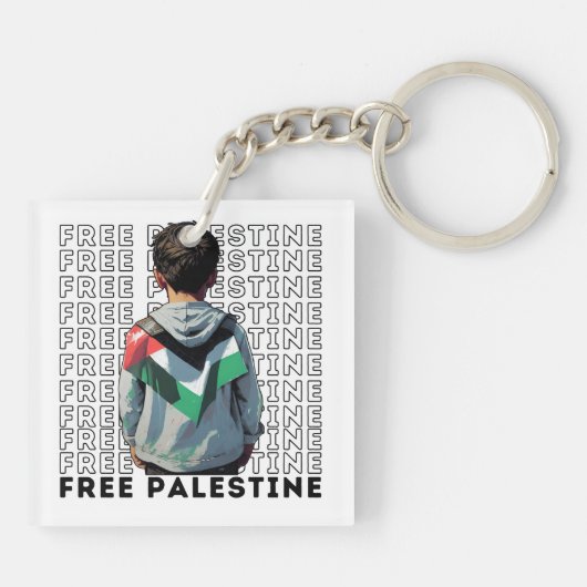 Vrij Palestina Sleutelhanger (Achterkant)