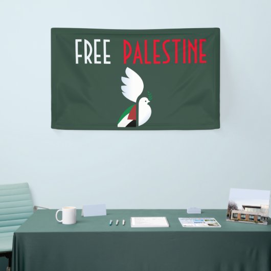 Vrij Palestina Spandoek (Beurs)