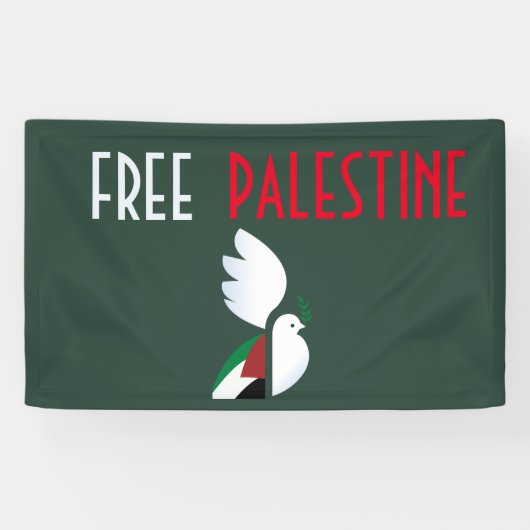 Vrij Palestina Spandoek (Horizontaal)