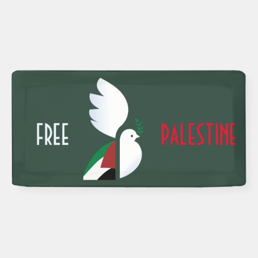 Vrij Palestina Spandoek (Horizontaal)