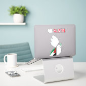 Vrij Palestina Sticker (Laptop op bureau)