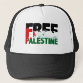VRIJ PALESTINA STOP OORLOG IN GAZA TRUCKER PET (Voorkant)