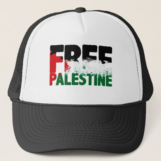 VRIJ PALESTINA STOP OORLOG IN GAZA TRUCKER PET (Voorkant)