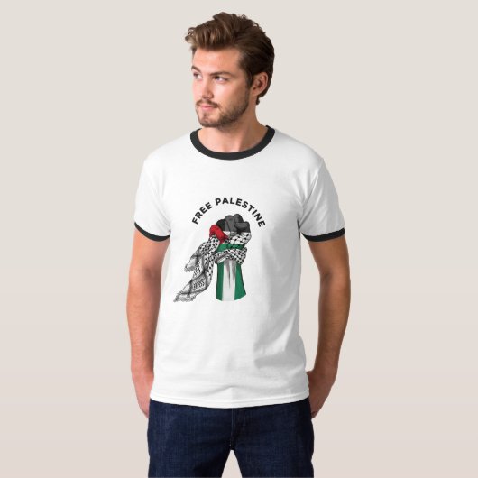 Vrij Palestina T-shirt (Voorkant volledig)