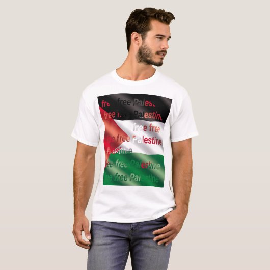 vrij Palestina T-shirt (Voorkant volledig)