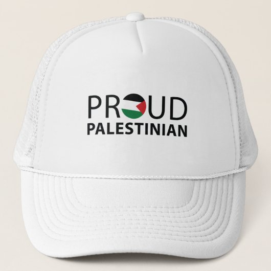 Vrij Palestina Trots Palestijn Trucker Pet (Voorkant)