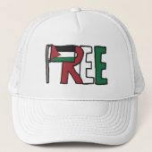 Vrij Palestina Trucker Pet (Voorkant)