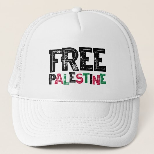 Vrij Palestina Trucker Pet (Voorkant)
