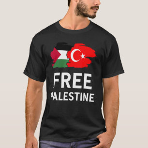 Vrij Palestina Turks Turkije steun Palestijns T-shirt