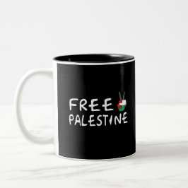 Vrij Palestina Tweekleurige Koffiemok