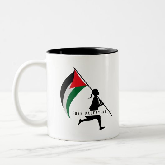 Vrij Palestina Tweekleurige Koffiemok (Links)