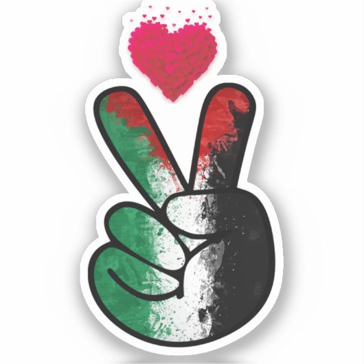Vrij Palestina v3 Sticker (Voorkant)