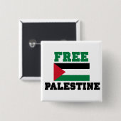 Vrij Palestina Vierkante Button 5,1 Cm (Voorkant /achterkant)