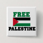 Vrij Palestina Vierkante Button 5,1 Cm (Voorkant)