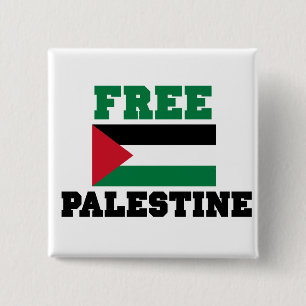 Vrij Palestina Vierkante Button 5,1 Cm