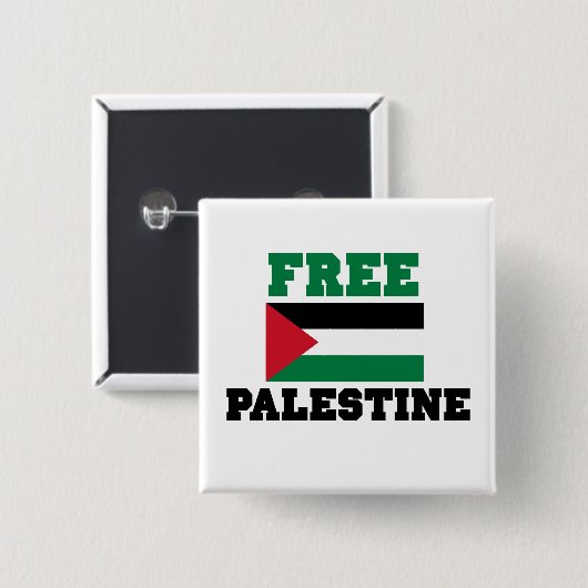 Vrij Palestina Vierkante Button 5,1 Cm (Voorkant /achterkant)