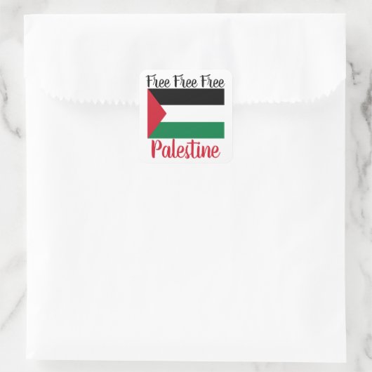 Vrij Palestina Vierkante Sticker (Tas)
