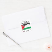Vrij Palestina Vierkante Sticker (Envelop)