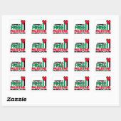 Vrij Palestina Vierkante Sticker (Vel)