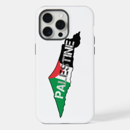 Vrij Palestina Vlag op Palestina Kaart iPhone 15 Pro Max Case