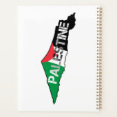 Vrij Palestina Vlag op Palestina Kaart Planner (Achterkant)