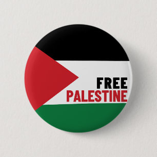 Vrij Palestina   Vlag van Palestina   Anti-oorlog Ronde Button 5,7 Cm