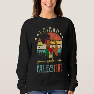 Vrij Palestina voor mannen of vrouwen Ik sta met B Trui