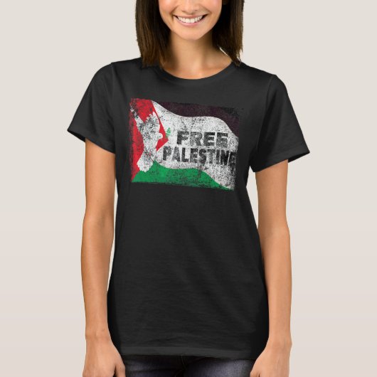Vrij Palestina voor Palestijns volk Gaza Palesti T-shirt (Voorkant)