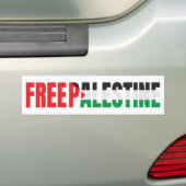 Vrij Palestina, Vrij Gaza, Palestijnse Vlag Bumpersticker (Op auto)
