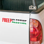 Vrij Palestina, Vrij Gaza, Palestijnse Vlag Bumpersticker (Op Truck)
