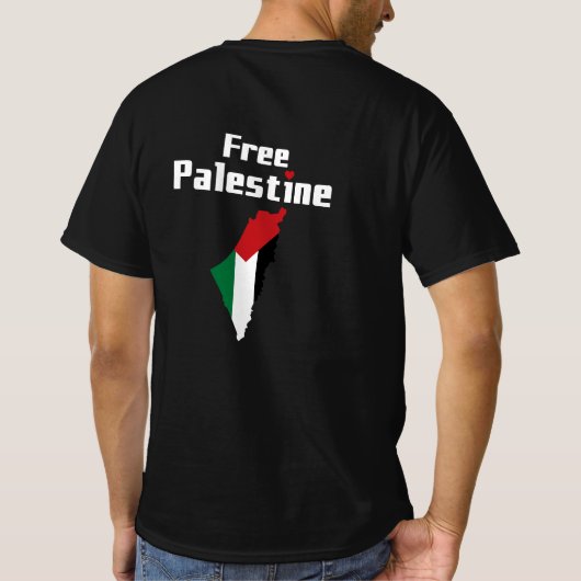 VRIJ PALESTINA VRIJ GAZA PALESTINA VLAG ARABISCH T-SHIRT (Achterkant)
