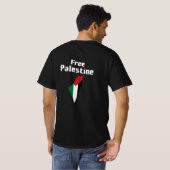 VRIJ PALESTINA VRIJ GAZA PALESTINA VLAG ARABISCH T-SHIRT (Achterkant volledig)